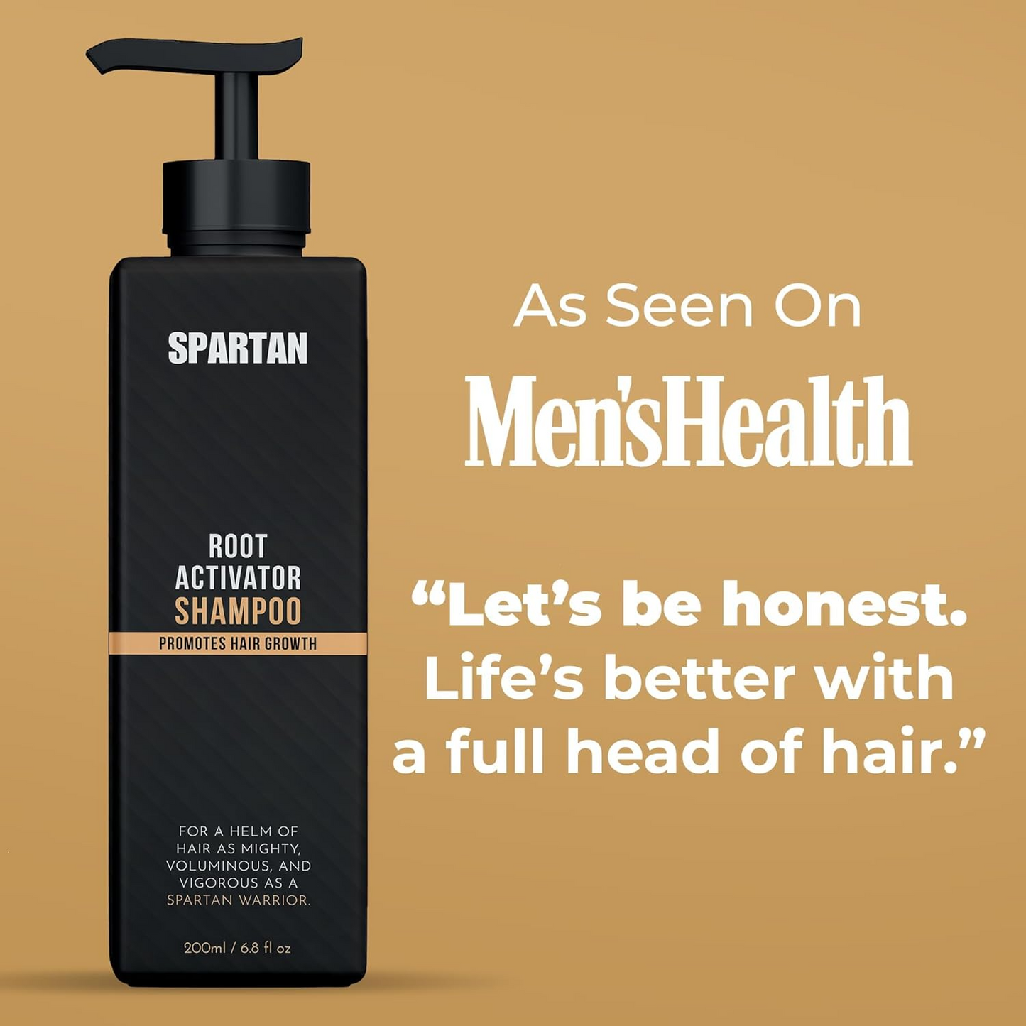 SPARTAN™ Root Activator Shampoo For Men Hair Loss - Increased Hair Growth with Just 4 Washes a Week*